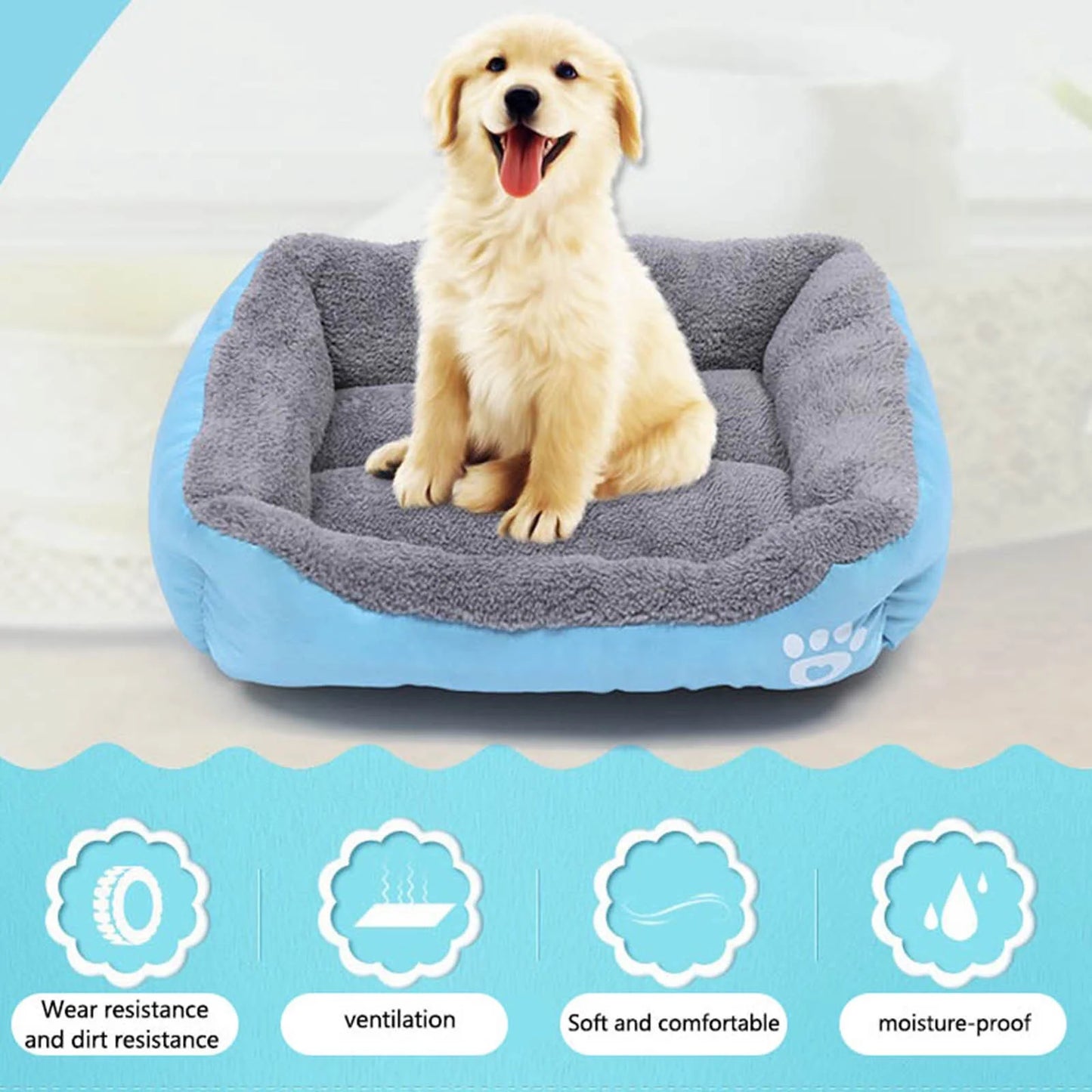 Small Dog Winter Warmth Bed - Cozy Pet Sleeping Solution and Supplies