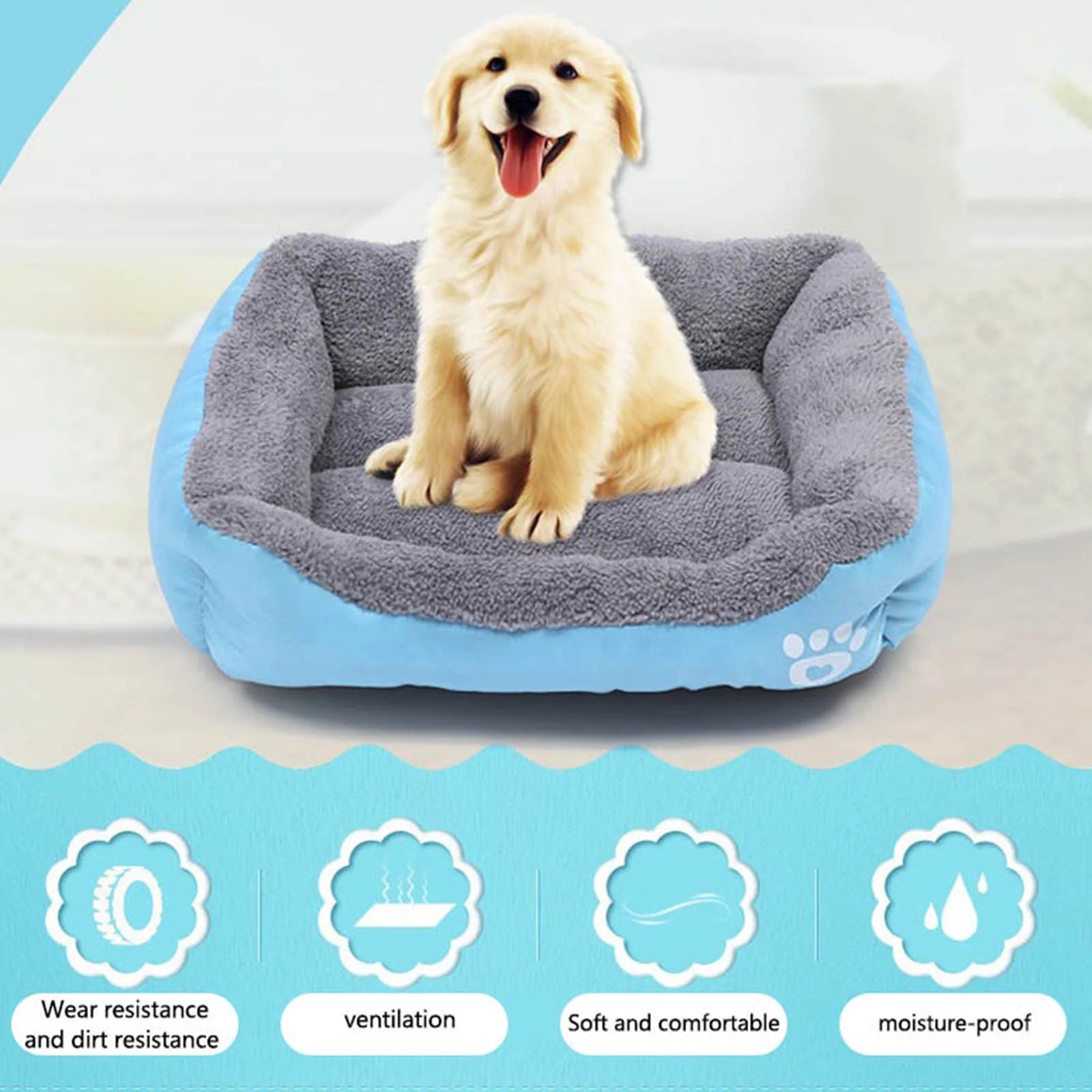 Small Dog Winter Warmth Bed - Cozy Pet Sleeping Solution and Supplies