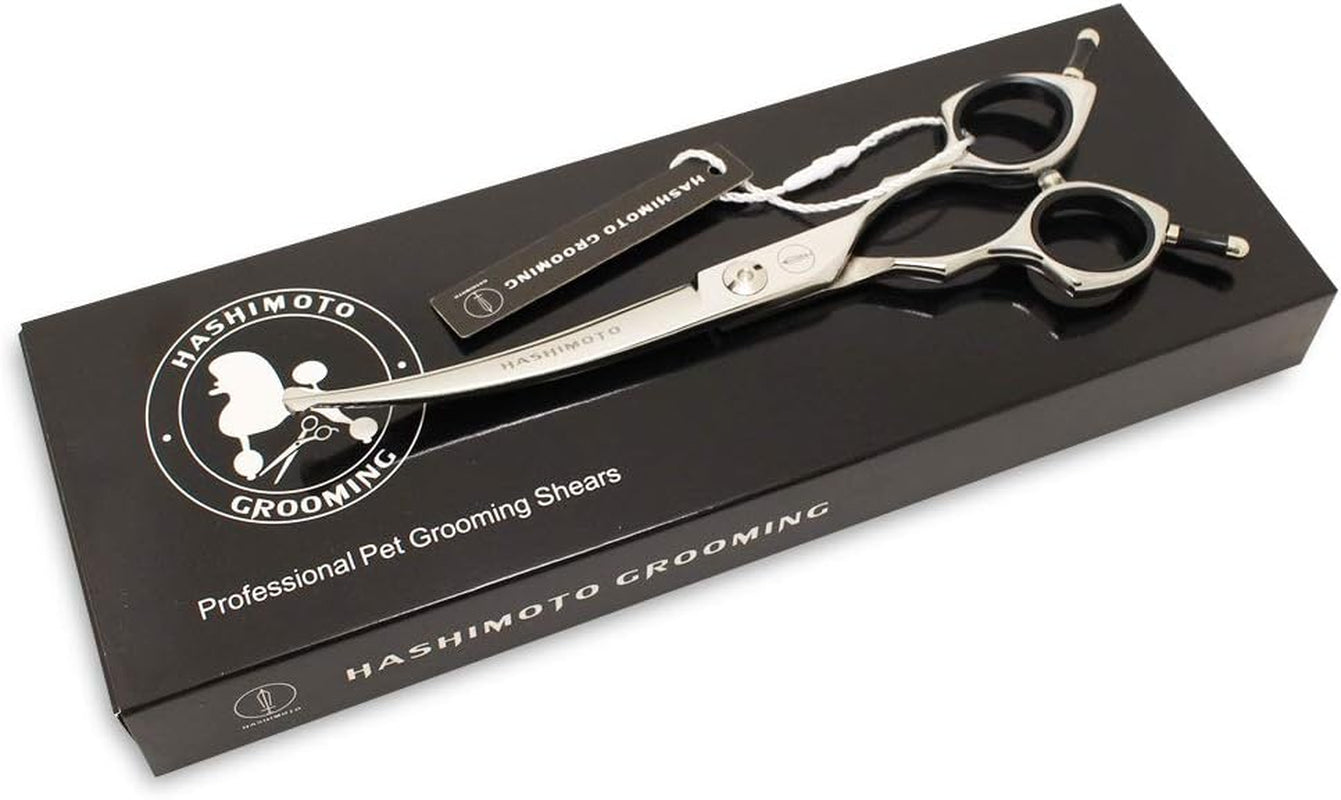 Curved Dog Grooming Scissors with Safety Round Tips, 6.5 Inch Lightweight Design, Blunt Tip for Safe Use