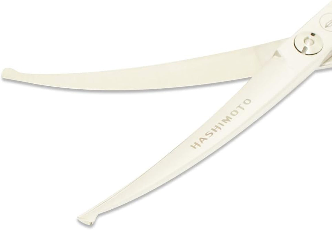 Curved Dog Grooming Scissors with Safety Round Tips, 6.5 Inch Lightweight Design, Blunt Tip for Safe Use